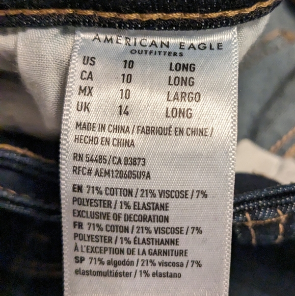 American Eagle Jeans - Jeggings - Next Level Stretch - 10 Long Like new. - Picture 5 of 6